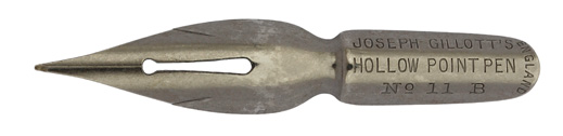 Joseph Gillott, No. 11 B, Hollow Point Pen